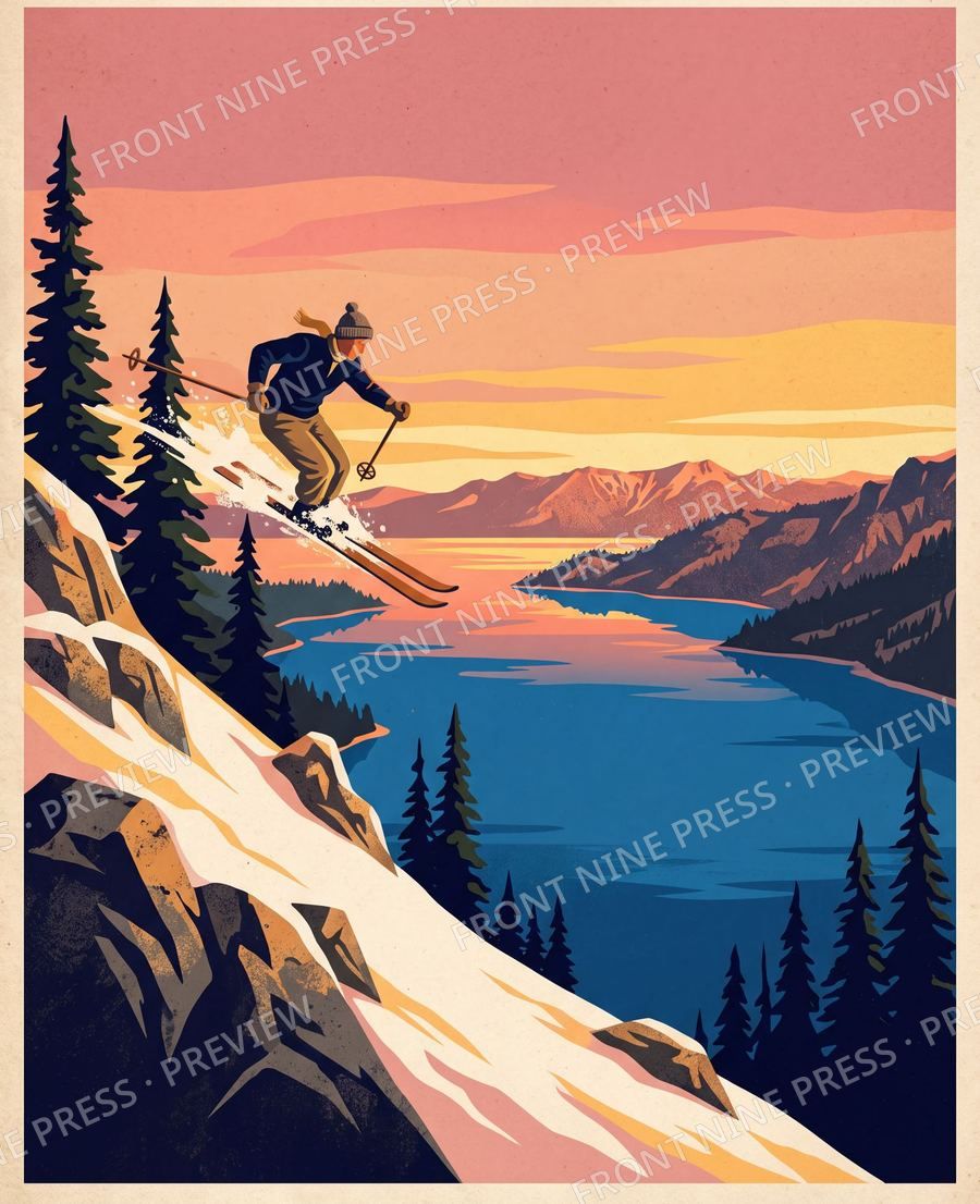 Lake Tahoe poster art