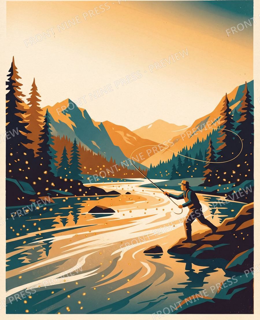 Rivers & Fly landscape artwork